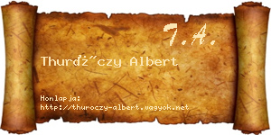 Thuróczy Albert névjegykártya
